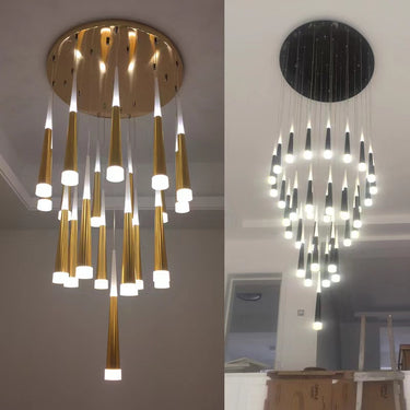 2-Story Foyer Pendant Meteor Light Staircase Chandelier